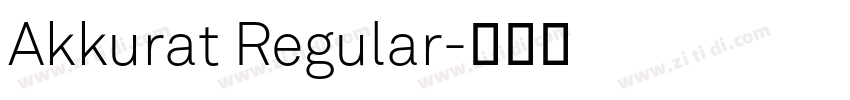Akkurat Regular字体转换